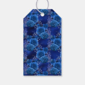 ロイヤルブルーとシルバーの花 ギフトタグ (裏面)