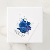 ロイヤルブルーとシルバーの花 フェイバータグ (インサイチュ)