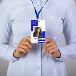 ロイヤルブルーとホワイトのプロフィール写真ビジネス法人 バッジ
