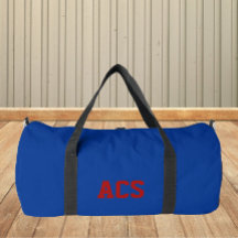 ロイヤルブルーとレッドのスクールカラーとスクール文字