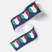 ロイヤルブルーにイタリアのハート サテンリボン (裏面)