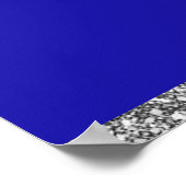 ロイヤルブルーのウェディング ウェルカムポスター ポスター (角)