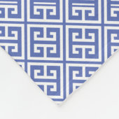 ロイヤルブルーのギリシャの主パターン フリースブランケット (角)