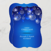 ロイヤルブルーのクリスマスカード シーズンカード (正面/裏面)
