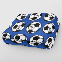 ロイヤルブルーのサッカーボールナンバーパターン