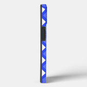 ロイヤルブルーのダイヤモンド柄 ケース・メイト iPhoneケース Case-Mate iPhoneケース (裏面 / 右)
