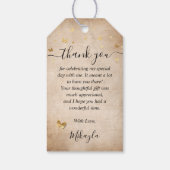 ロイヤルブルーのバラとゴールドのクラウンの感謝の気持ちを表すギフト ギフトタグ (裏面)