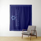 ロイヤルブルーのバル・ミツヴァパーティー フォトブース タペストリー (インサイチュ)