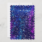 ロイヤルブルーのパーソナライズされた誕生日マスカレード 招待状 (裏面)