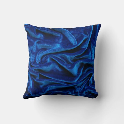 ロイヤルブルーのビロードの絹の織物のエレガントな上品 クッション (裏面)