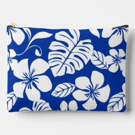 ロイヤルブルーのピンクビキニパターン アクセサリーポーチ