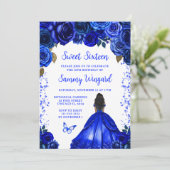 ロイヤルブルーのプリンセス　ダークスキンのスウィート16 招待状 (スタンド正面)