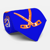 ロイヤルブルーのホッケーのタイ ネクタイ (ロール)