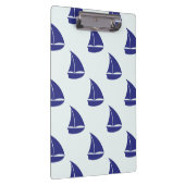ロイヤルブルーのヨットパターン クリップボード (右)
