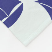 ロイヤルブルーのヨットパターン フリースブランケット (角)