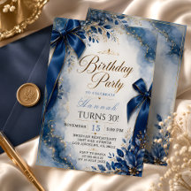 ロイヤルブルーのリボン 30歳の誕生日