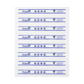 ロイヤルブルーの卒業2018年の乳鉢、モノグラム ラップアラウンドラベル (シート)