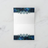 ロイヤルブルーの孔雀は感謝していしています サンキューカード (内部)