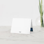 ロイヤルブルーの孔雀は感謝していしています サンキューカード (裏面)