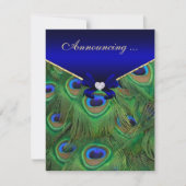 ロイヤルブルーの孔雀エンゲージメント発表 案内状 (正面)