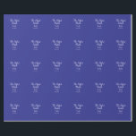 ロイヤルブルーの完璧なマッチラグジュアリー カップル名を追加 ラッピングペーパー<br><div class="desc">デザイン</div>