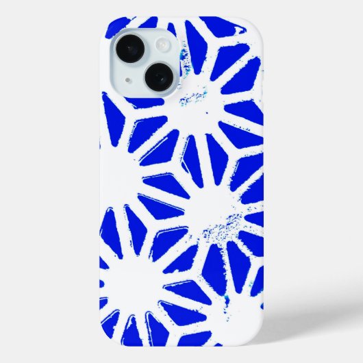 ロイヤルブルーの幾何学模様 Case-Mate iPhoneケース (裏面)