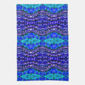 ロイヤルブルーの水のヒッピーのtiedyeの敷物パターン キッチンタオル (縦)