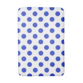ロイヤルブルーの水玉 バスマット (正面縦)