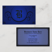 ロイヤルブルーの洗練 名刺 (正面/裏面)