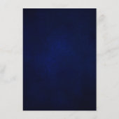 ロイヤルブルーの素朴なひまわりモダンウェディング詳細 エンクロージャーカード (裏面)