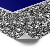 ロイヤルブルーの結婚式ウェルカムサイン ポスター (角)