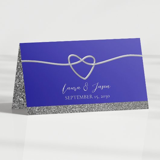 ロイヤルブルーの結婚式席札 プレイスカード