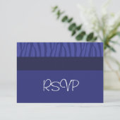 ロイヤルブルーの結婚式RSVP 出欠カード (スタンド正面)