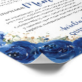 ロイヤルブルーの花のキンセアニエラ 16 思い出に ポスター (角)