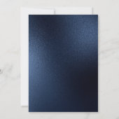 ロイヤルブルーの花束がエレガントでクラシックな結婚式 招待状 (裏面)