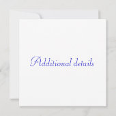 ロイヤルブルーの金ゴールドの卒業の写真カード 案内状 (裏面)