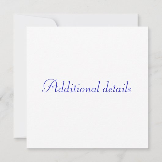 ロイヤルブルーの金ゴールドの卒業の写真カード 案内状 (裏面)