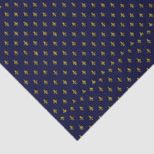 ロイヤルブルーの（紋章の）フラ・ダ・リ 薄葉紙 (詳細)