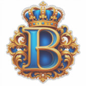 ロイヤルブルーのBモノグラム シール (正面)