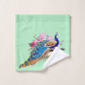 ロイヤルブルーのPeackockのBathタオルセット バスタオルセット (ウォッシュタオル)