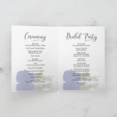 ロイヤルブルーもしくはコバルトローズのエレガントな結婚式 プログラム (内部)