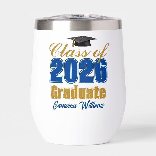ロイヤルブルーゴールド クラスオブ2026 オーダーメイド卒業記念品 (正面)