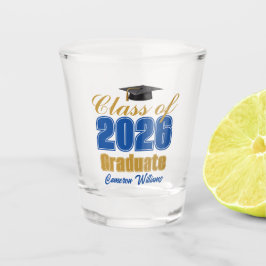 ロイヤルブルーゴールド クラスオブ2026 卒業パーティー ショットグラス