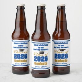 ロイヤルブルーゴールド クラスオブ2026 卒業パーティー ビールラベル
