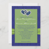 ロイヤルブルーダマスクとプリーツチャートルーズ招待状 招待状 (裏面)