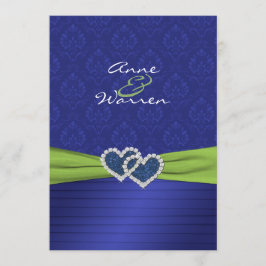 ロイヤルブルーダマスクとプリーツチャートルーズ招待状 招待状