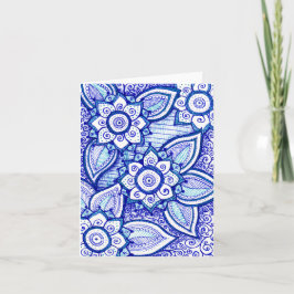 ロイヤルブルーダマスクインディアンマンダラ おめでとう カード