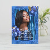 ロイヤルブルーバルーン写真招待状 招待状 (スタンド正面)