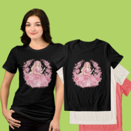 ロイヤルブルーム ピンク フラワー柄 レディースグラフィックTシャツ トライブレンドＴシャツ