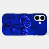 ロイヤルブルーローズグロウiPhoneケース Case-Mate iPhoneケース (裏面 (横))